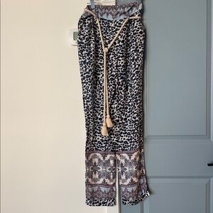 Anthropologie leopard print pants